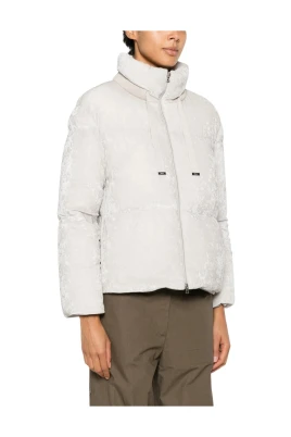 Funnel Neck Quilted Jacket