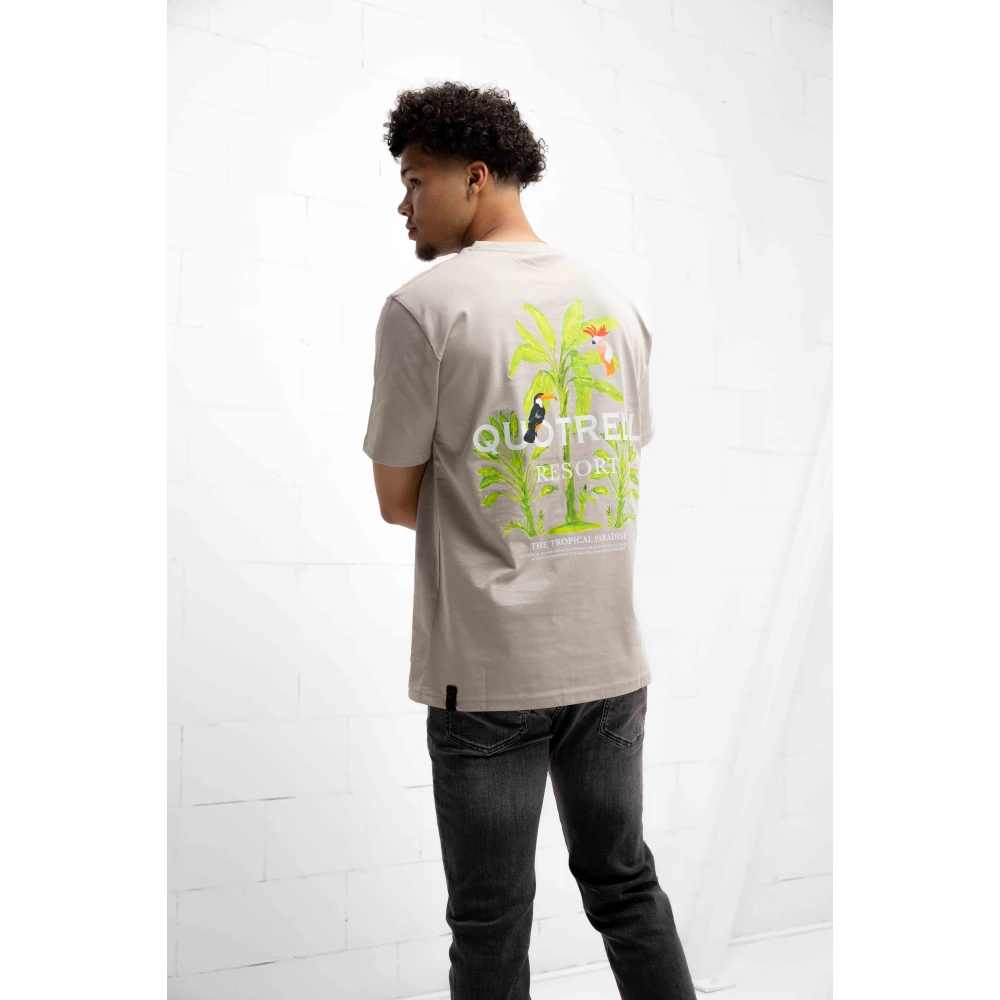 Quotrell Tropics T-Shirt Taupe Heren Beige Heren