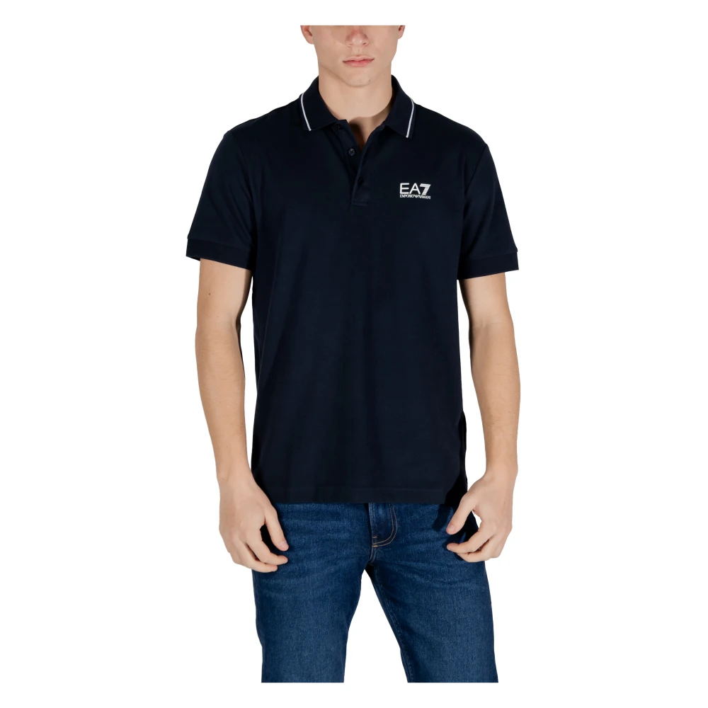 Emporio Armani Ea7 Mannelijk Blauw Short Sleeve Polo