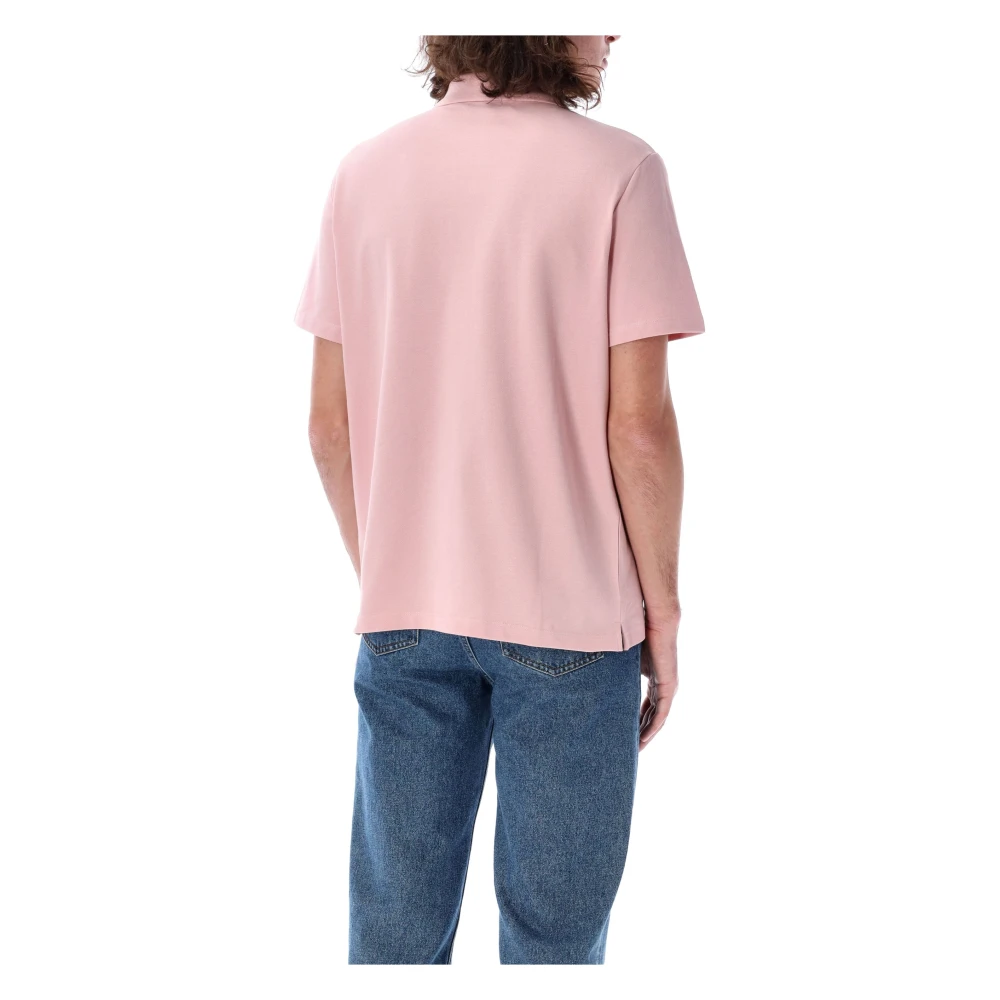 A.p.c. Klassieke Polo Shirt in Standaard Pasvorm Pink Heren