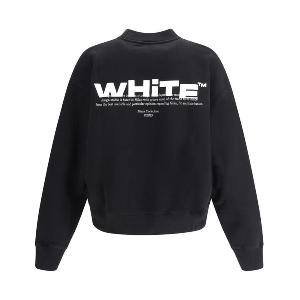 Off White Minimalist Monogram Skate Sweatshirt Black Heren