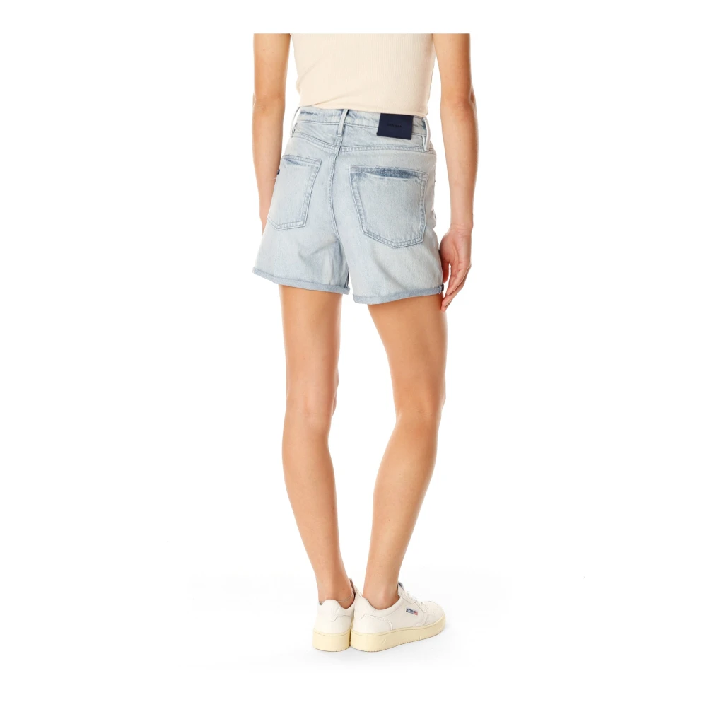 Denham Hoge Taille Denim Shorts Vijf-Pocket Stijl Blue Dames