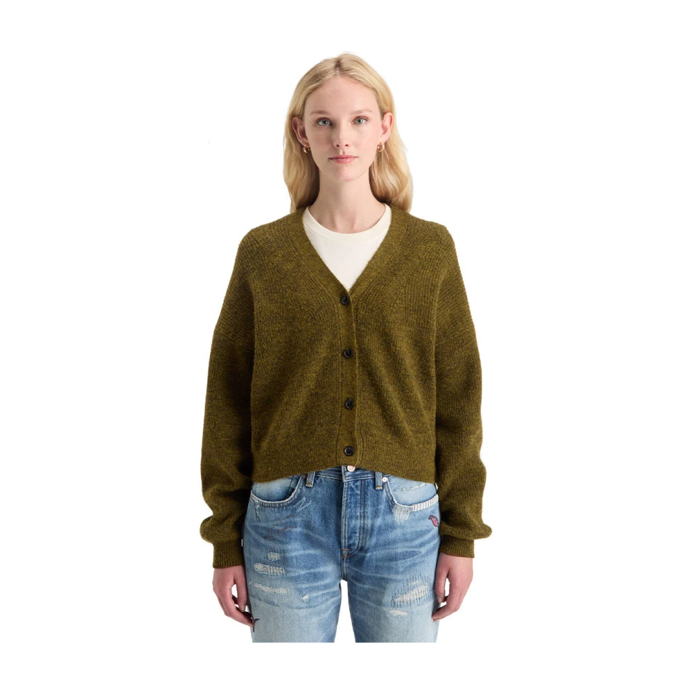 Scotch & Soda Fuzzy Relaxte Vest Green Dames