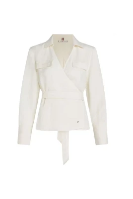 Relaxed Fit Linneblandning Omlottblus