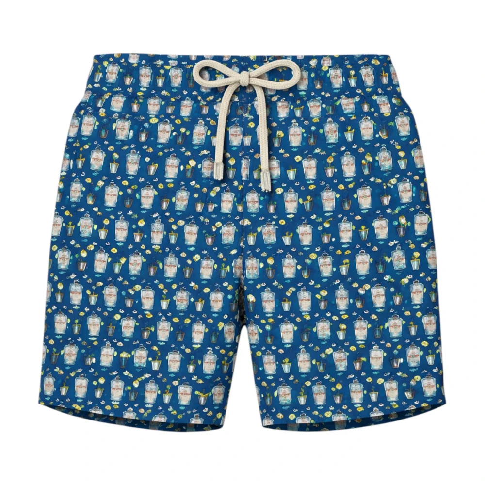 Mc2 Saint Barth Men's Blue Beachwear, L, Lighting Micro Fantasy Ultralight Swimsuit
