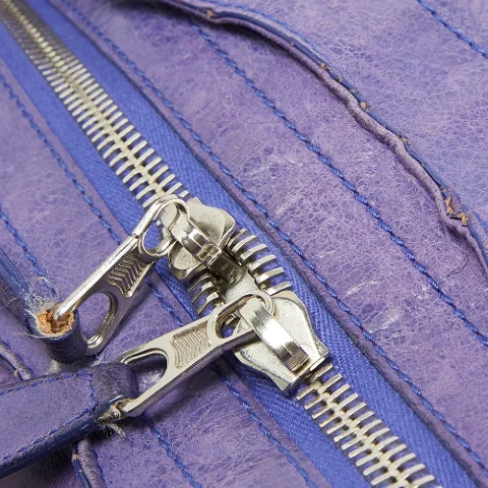 Balenciaga Vintage Pre-owned Leather handbags Purple Dames