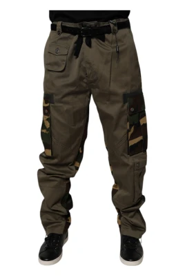 Patchwork Camouflage Cargo Byxor
