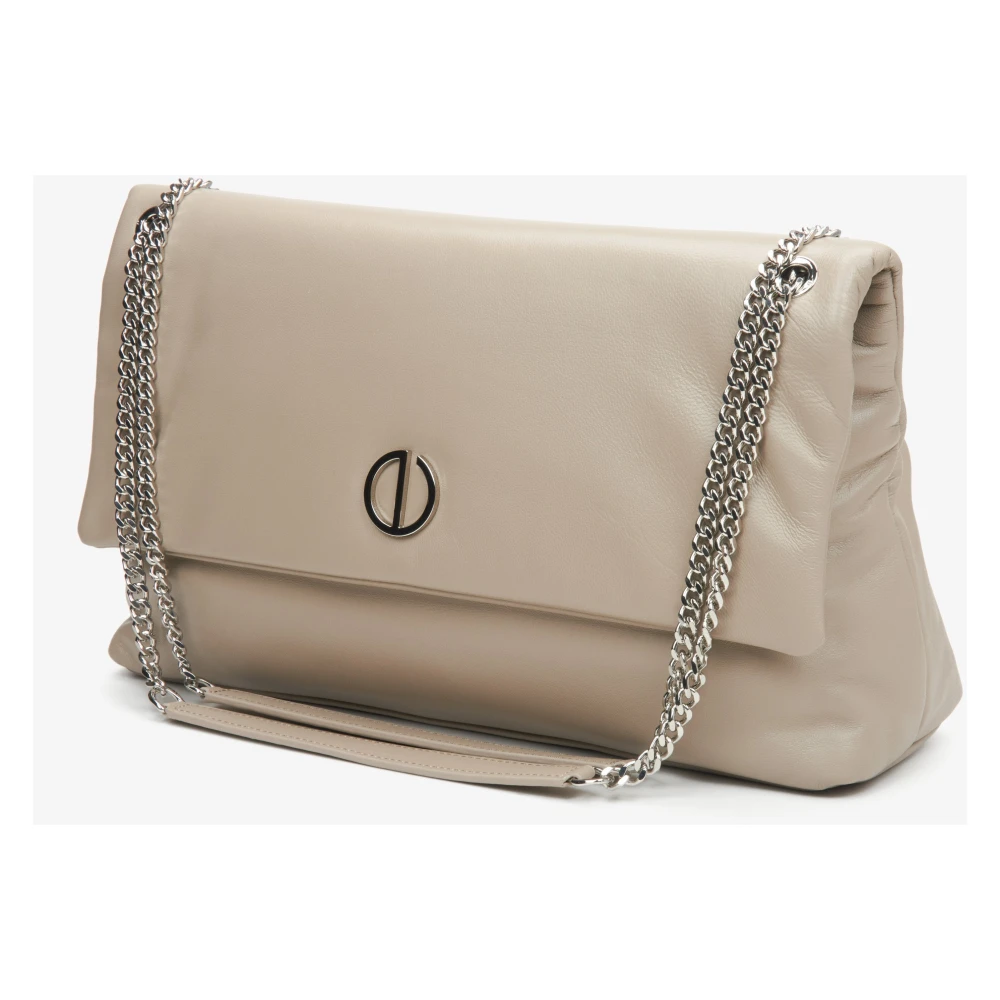 Estro Dames Beige & Grijs Ketting Schouder Handtas Er00114984 Gray Dames