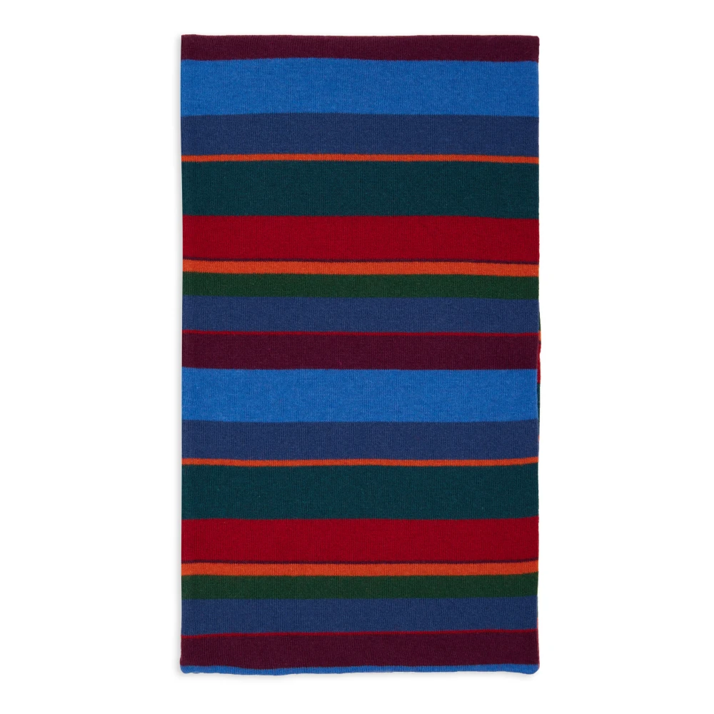 Gallo Unisex eenvoudige blauwe sjaal met veelkleurige strepen Multicolor Unisex