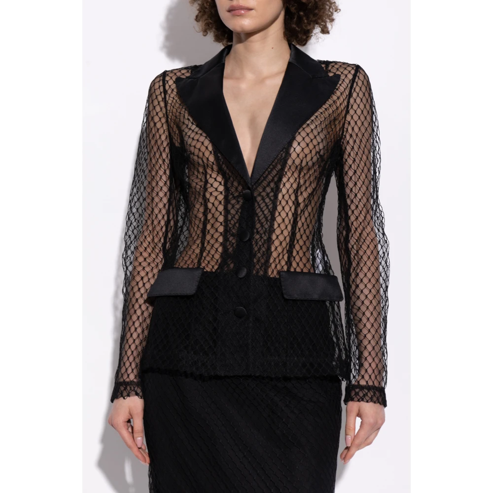 Dolce & Gabbana Transparante blazer Black Dames