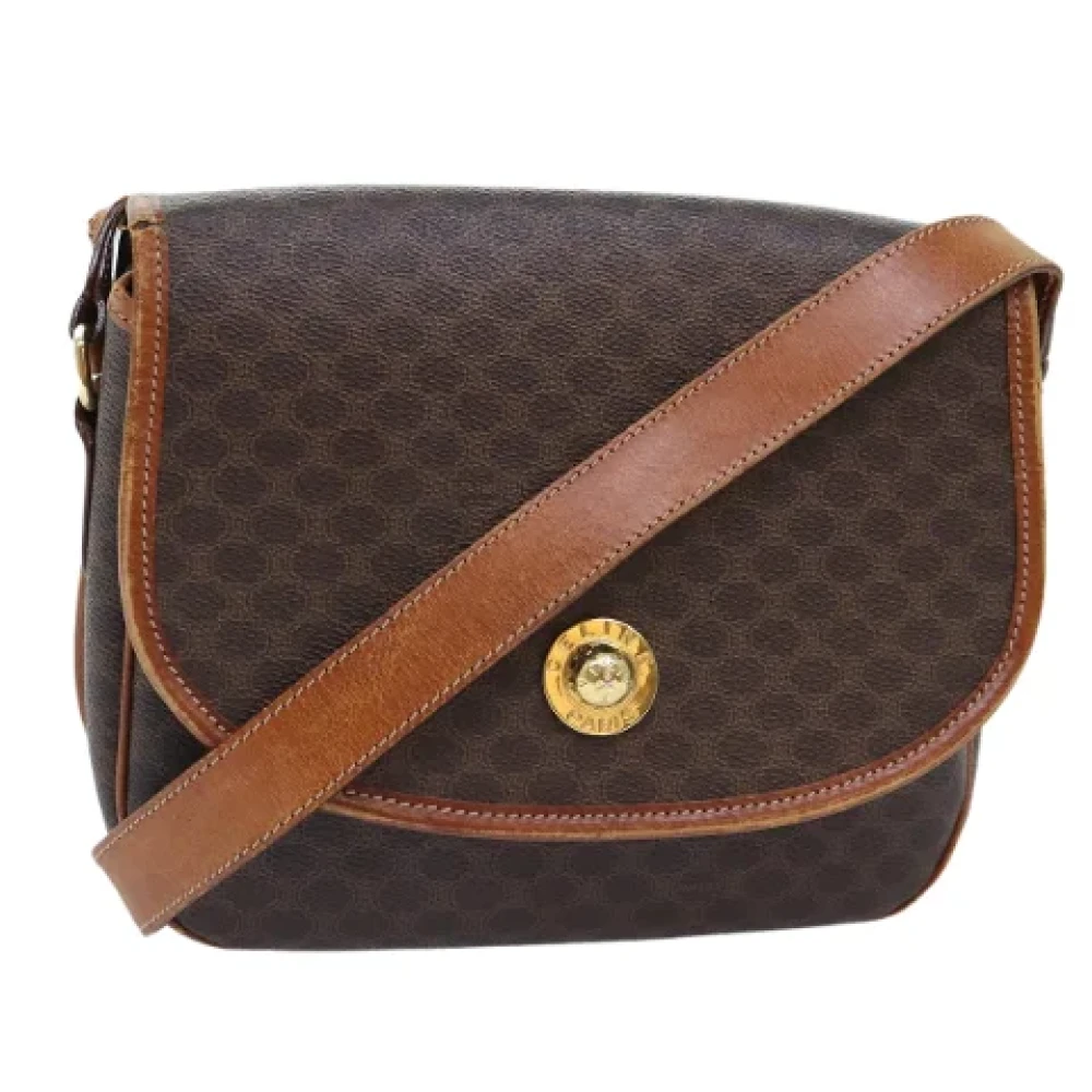 Celine Vintage Pre-owned Canvas shoulder-bags Brown Dames