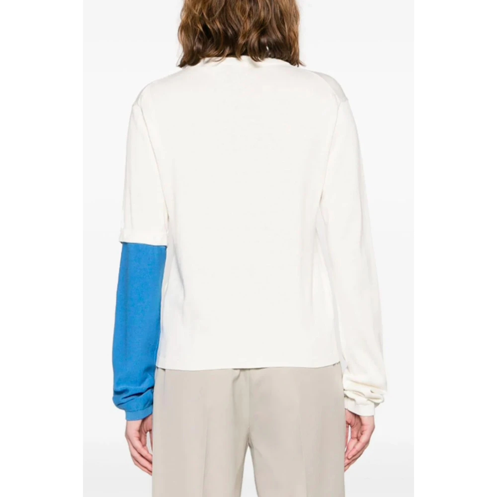 JW Anderson Witte Zijde Katoen Blend Sweater White Dames
