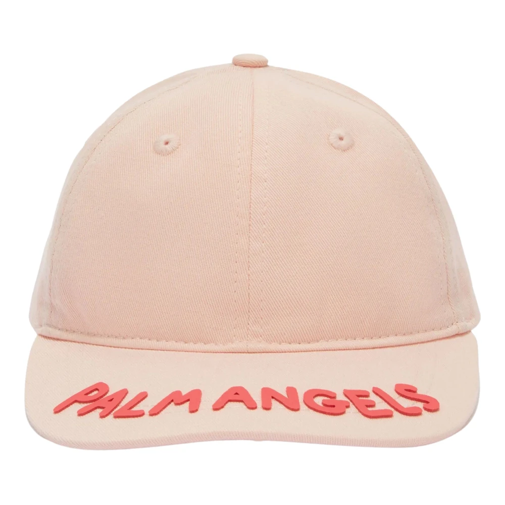 Palm Angels Girls Pink Hats & Caps, S, Logo Baseball Cap
