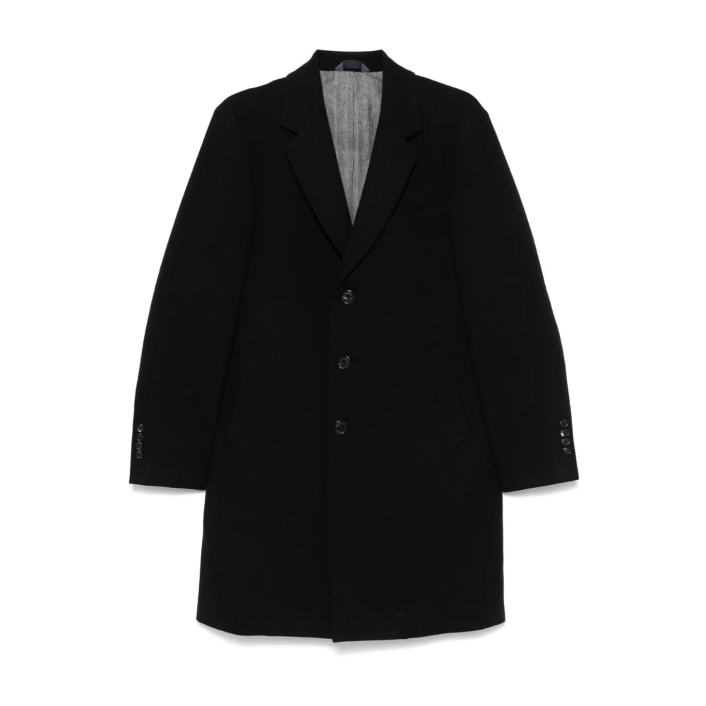 Circolo 1901 Lange Zwarte Katoenen Jas Mannen Black Heren