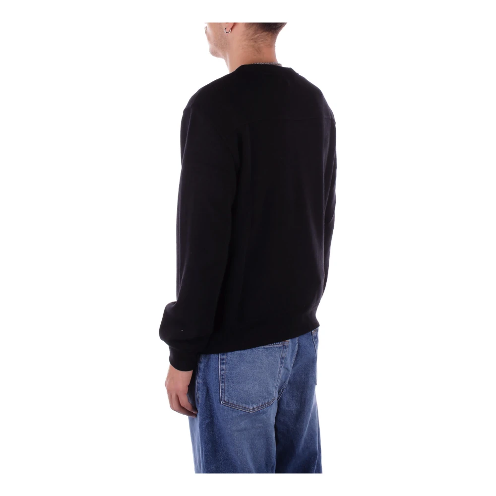 Costume National Zwarte Logo Voorzak Trui Black Heren