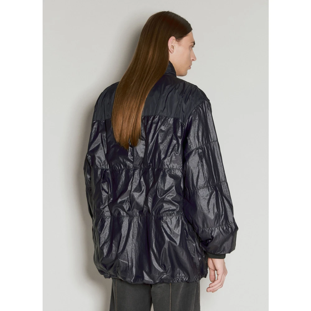 Our Legacy Gewatteerde Tonal Panel Jas Black Heren