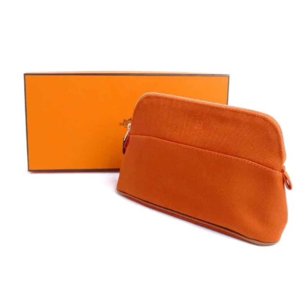 Hermès Vintage Pre-owned Canvas pouches Orange Dames