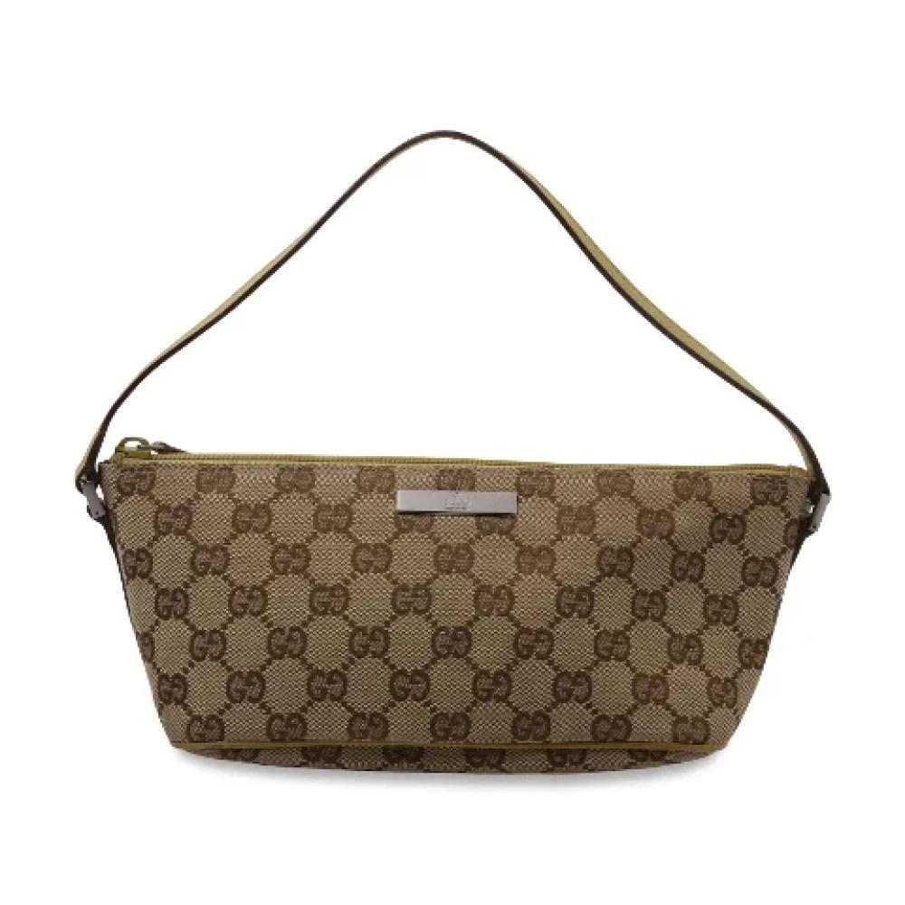 Gucci Vintage Pre-owned Canvas gucci-bags Beige Dames