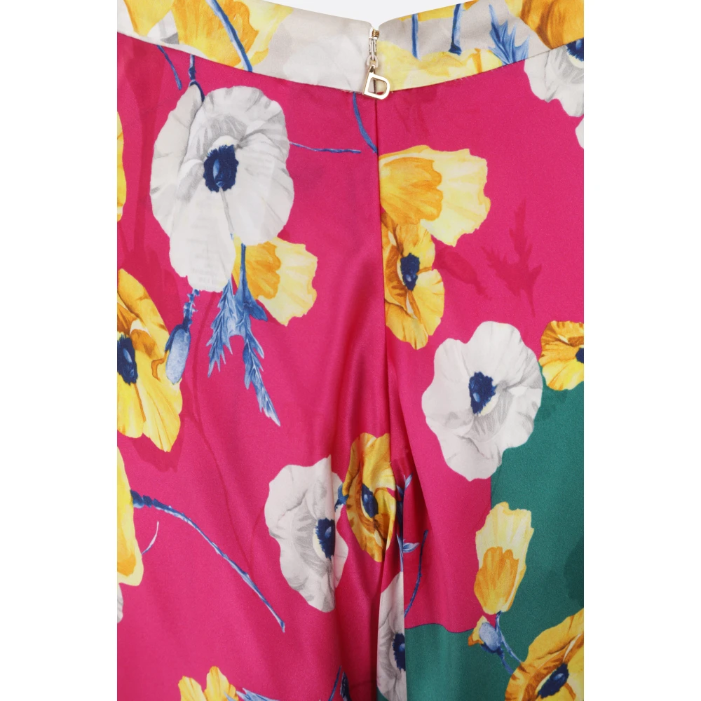 Raquel Diniz Bloemenzijden jurk met open rug Multicolor Dames