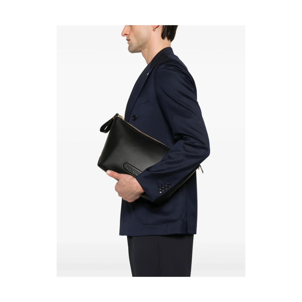 Tom Ford Zwarte Bum Bag met Toprits Black Heren