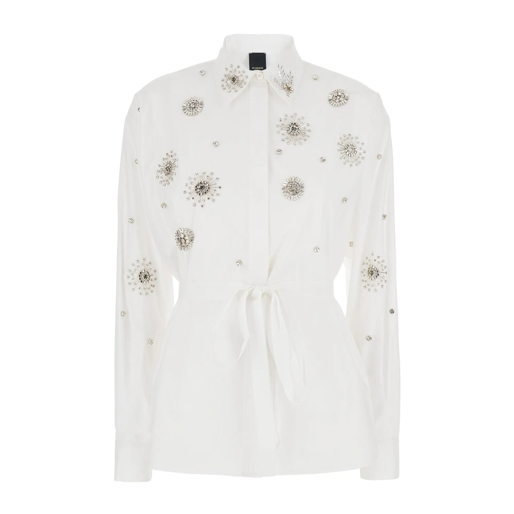 Pinko Women's White Shirts, Xs, Carley Shirt