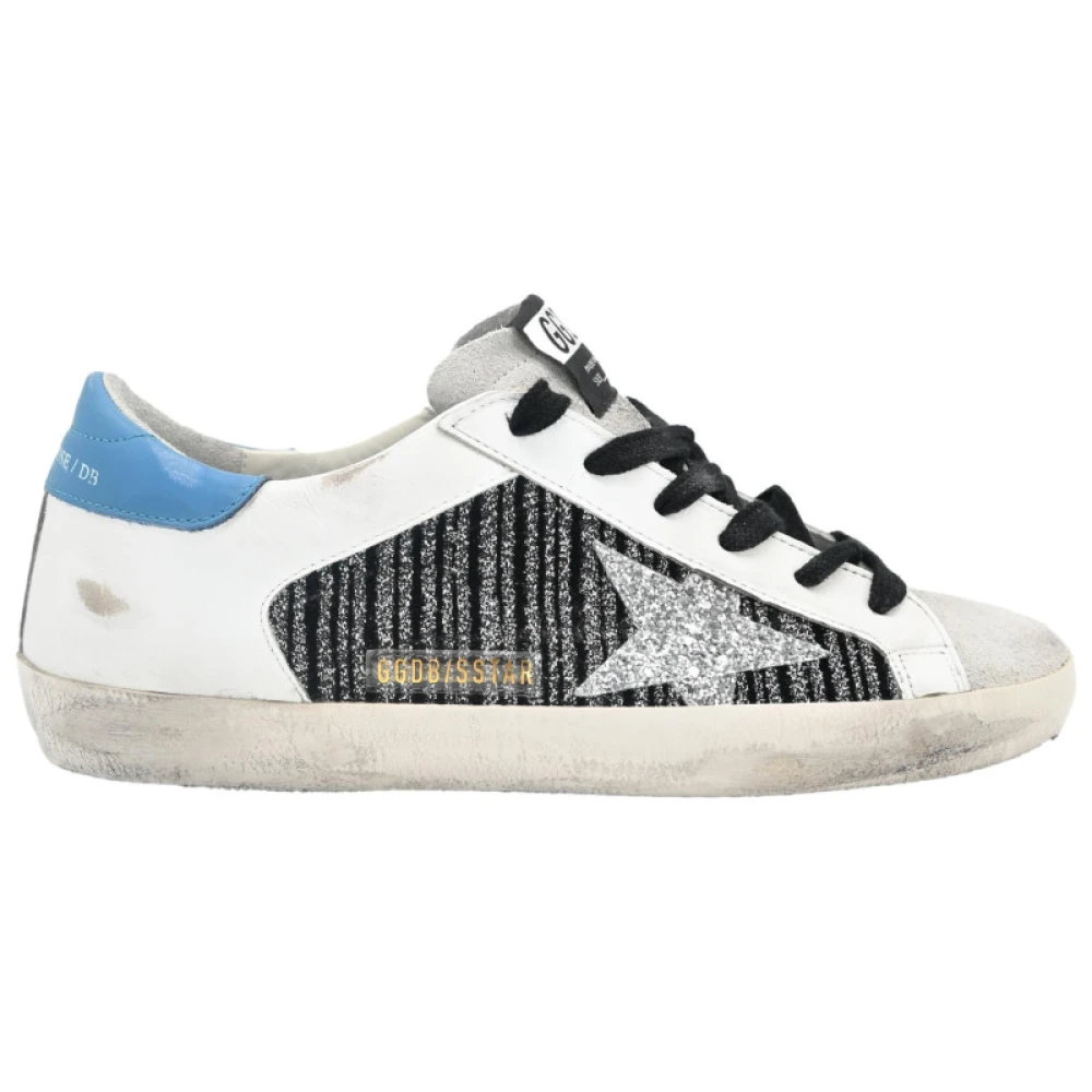 Golden Goose Superstar Vit Svart Silver Glitter Sneakers Multicolor, Dam