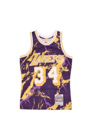 Basketball Jersey NBA Team Marble Swingman Jersey Hardwood Classics No 34 Shaquille Oneal 1996-97 Loslak