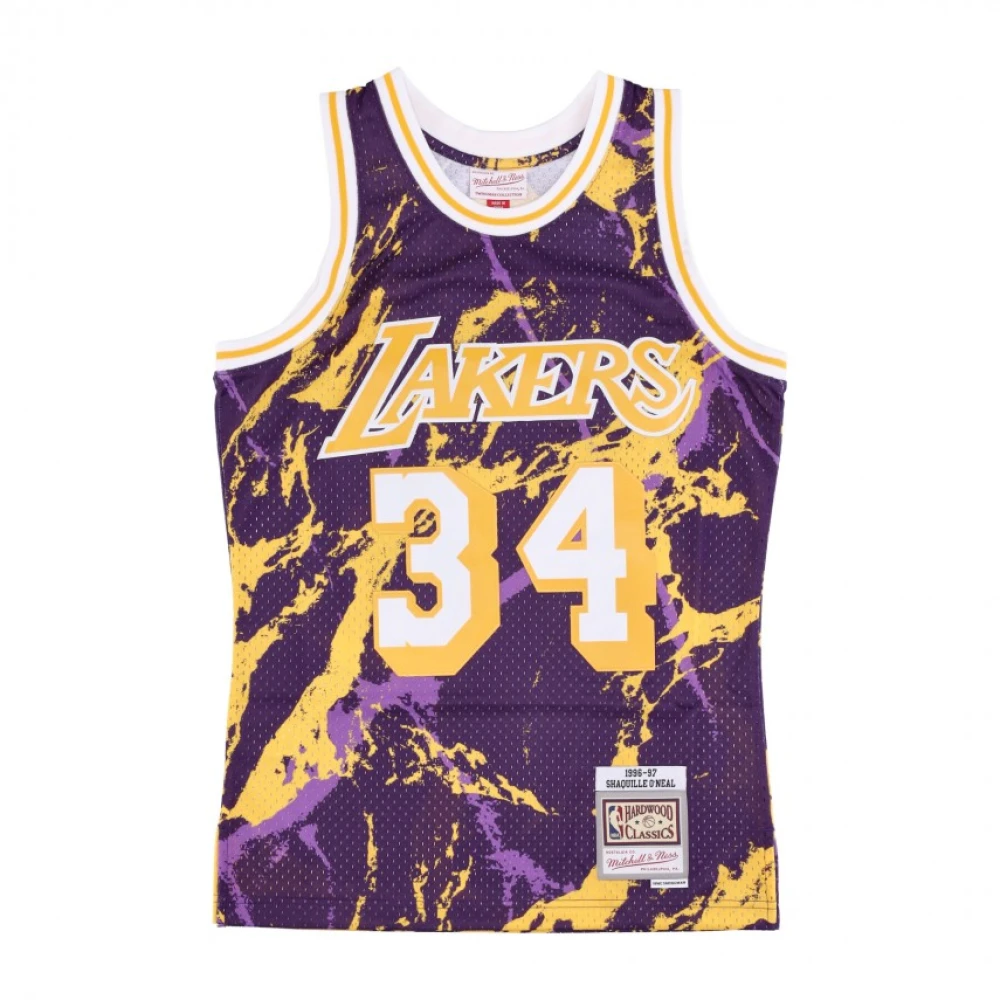Mitchell & Ness Basket Jersey NBA Team Marble SwingMän Jersey Hardwood Classics No 34 Shaquille Oneal 1996-97 Loslak Purple, Herr