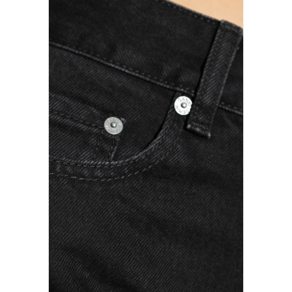 Ganni Jeans met logo Black Dames