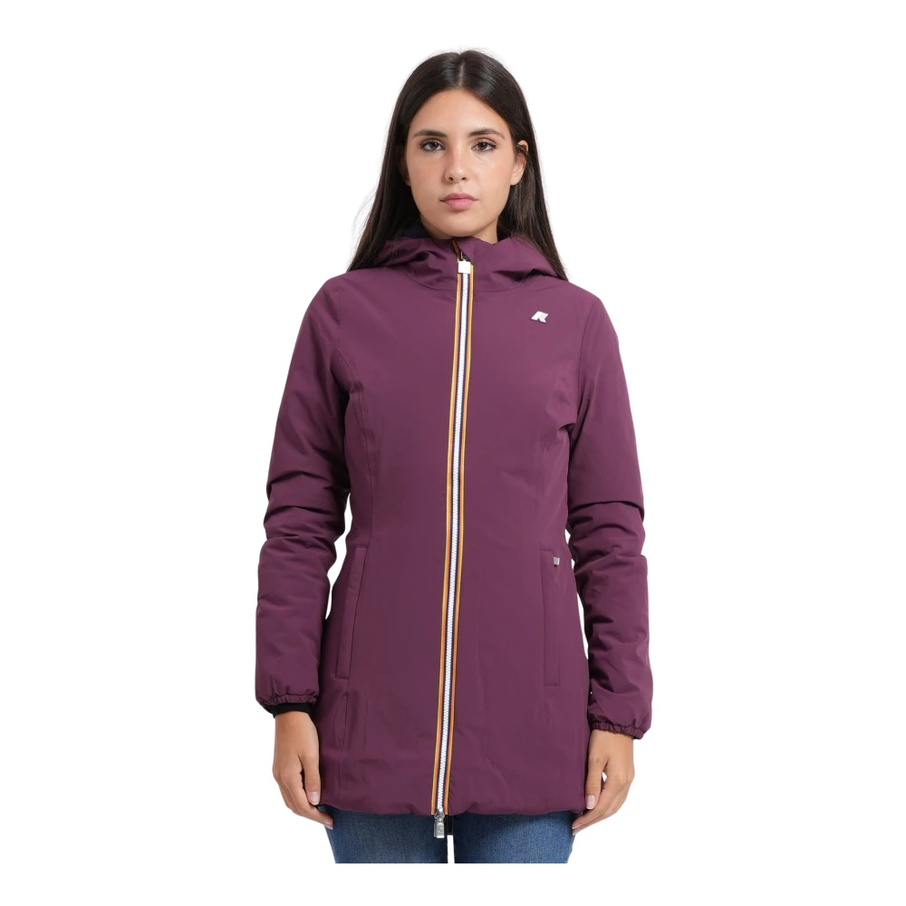 K-Way Donna Viola Giacche, L, New,