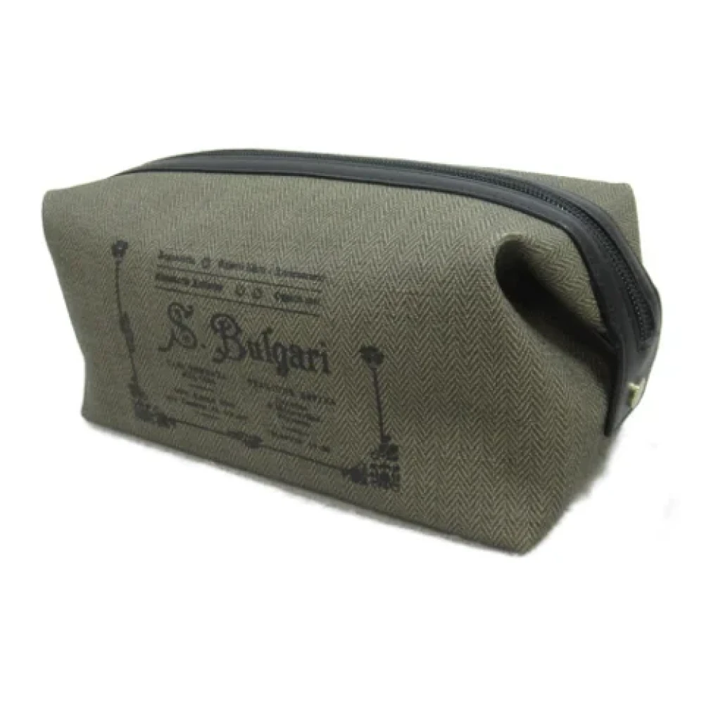 Bvlgari Vintage Pre-owned Coated canvas pouches Brown Dames