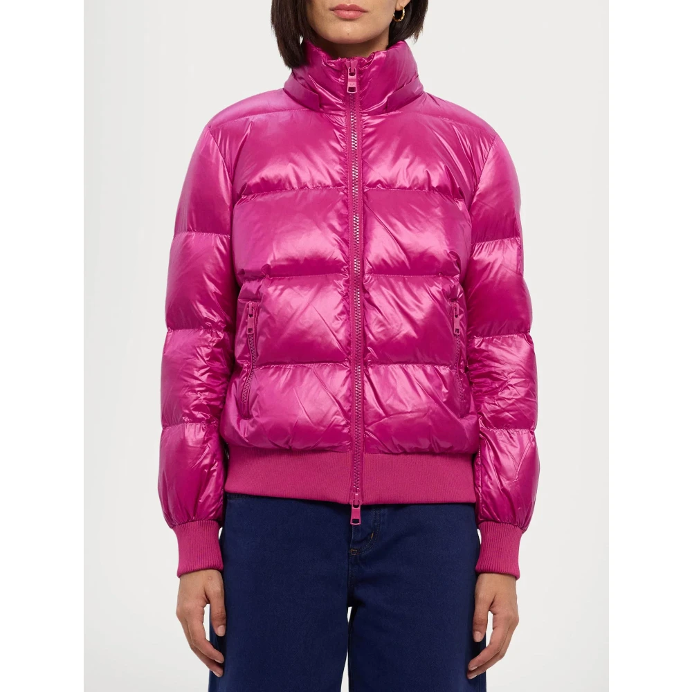 Armani Exchange Gewatteerde Logomouw Hoodiejas Pink Dames