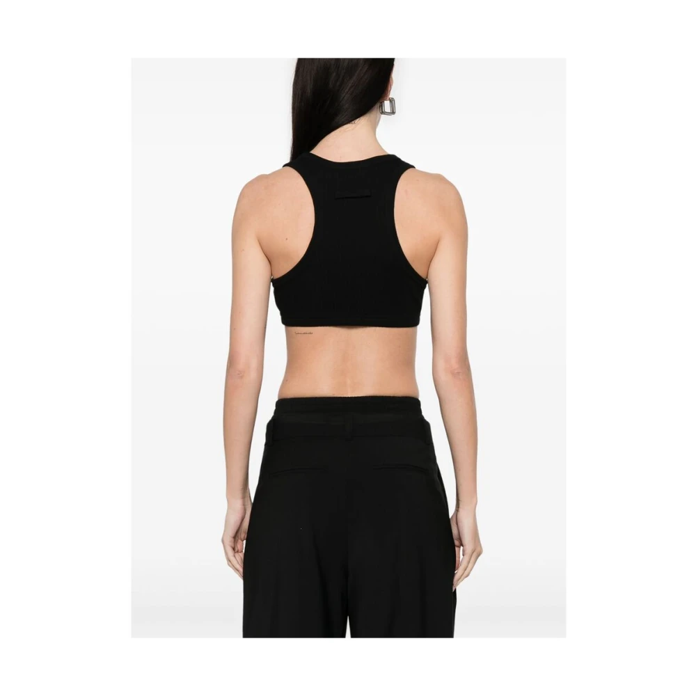 Jean Paul Gaultier Zwarte scoop neck racerback top Black Dames