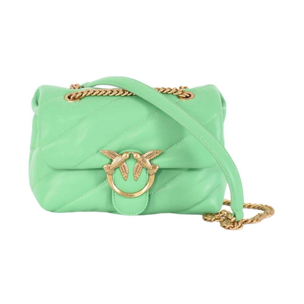 Pinko Mintgroene Mini Love Bag Puff Green Dames