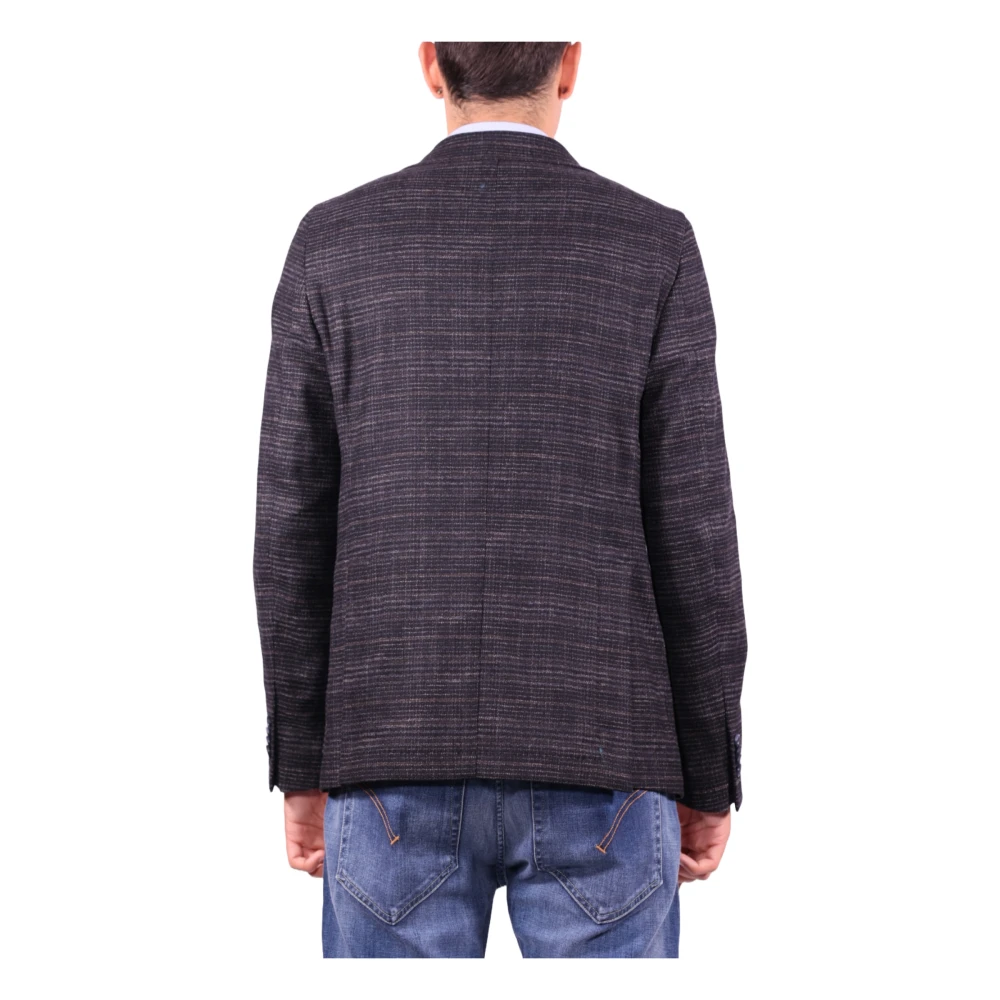 Manuel Ritz Blauw Wollen Katoenen Jas Blue Heren