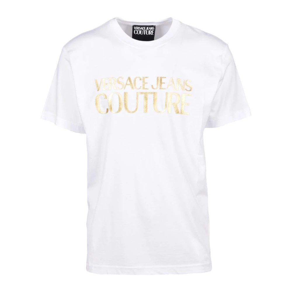 Versace Jeans Couture Katoenen T-shirt met Stijlvol Ontwerp White Heren