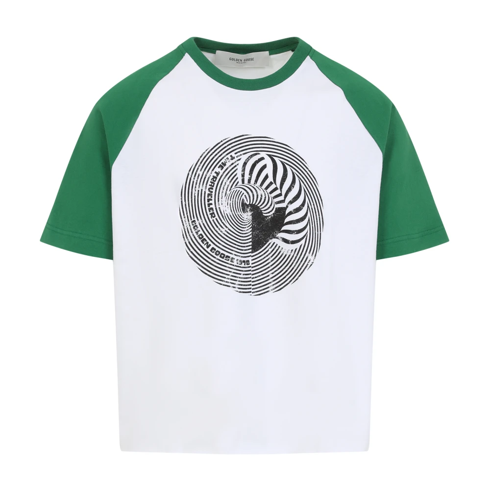 Golden Goose Raglan Crop T-Shirt White Heren