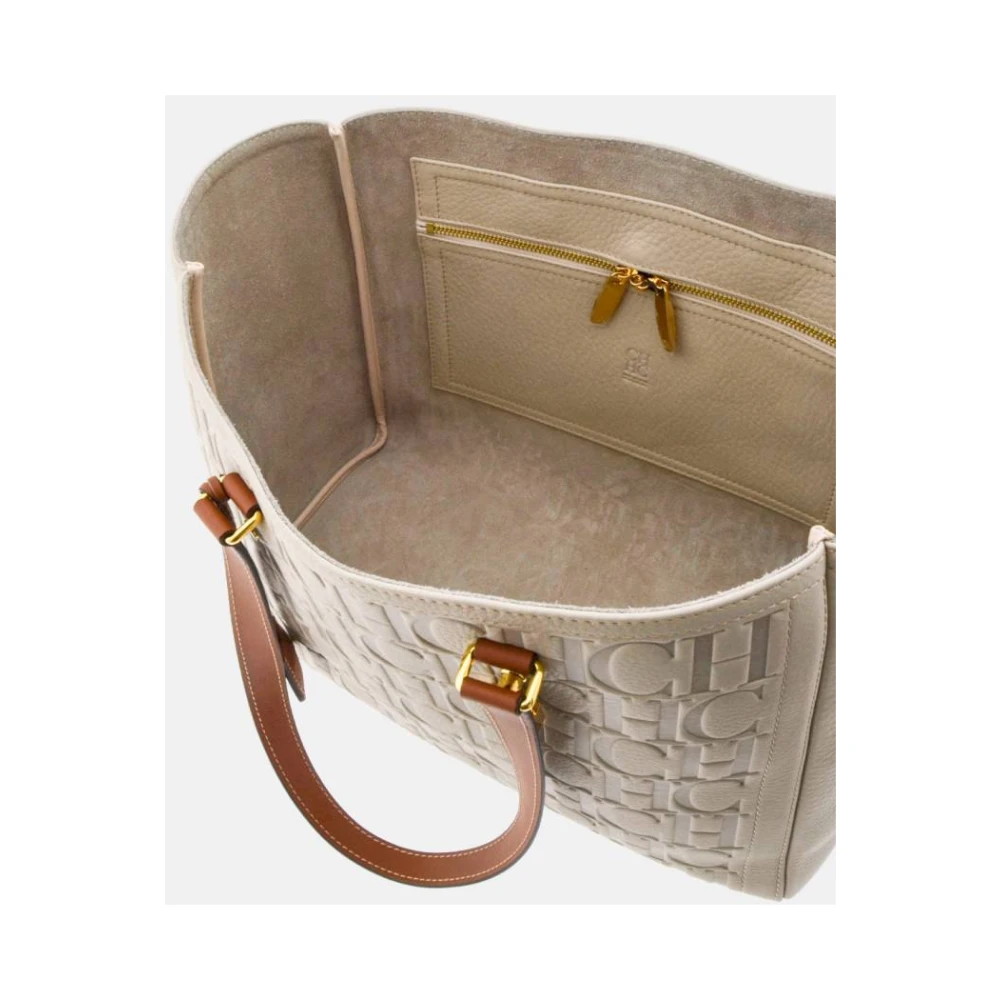 Carolina Herrera Vergrendelde hele dag Magnolia tas Beige Dames