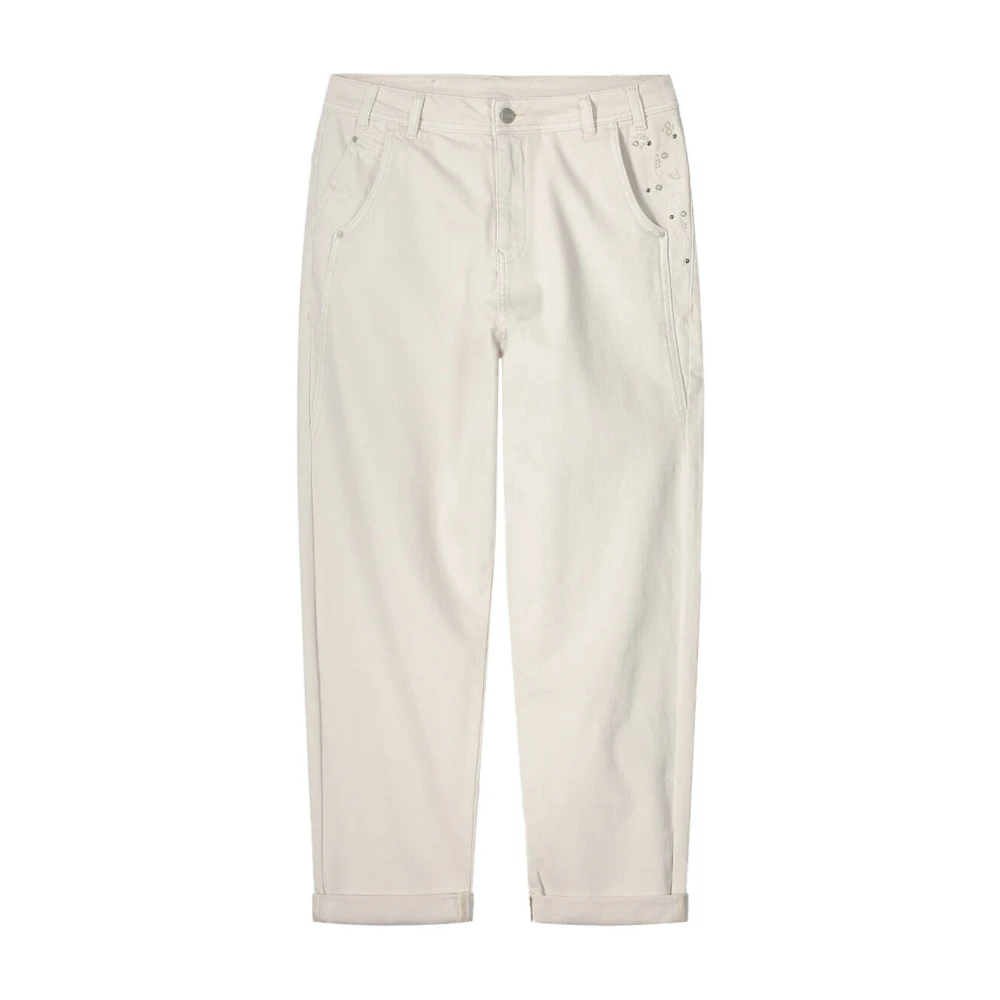 Summum Woman Premium Stretch Twill Barrel Fit Broek Beige Dames