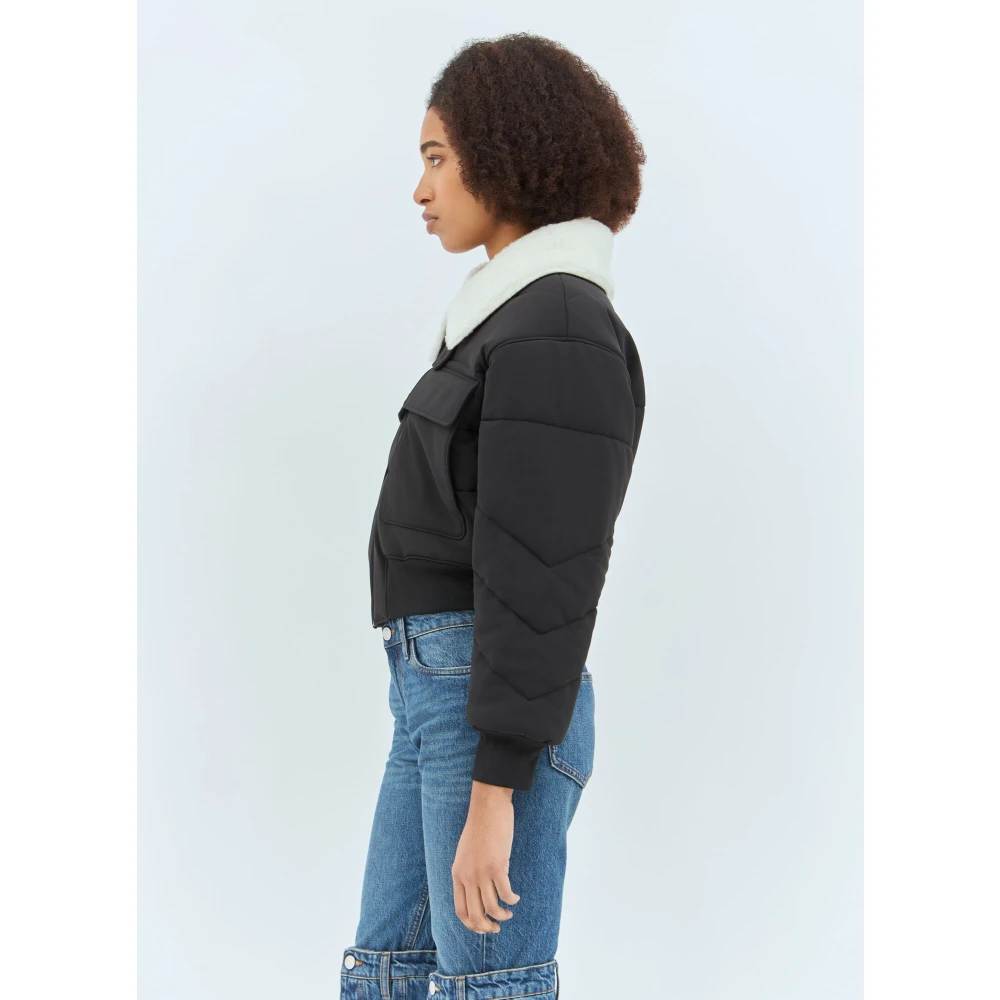 Coperni Bomberjack met Faux-Fur Kraag Black Dames