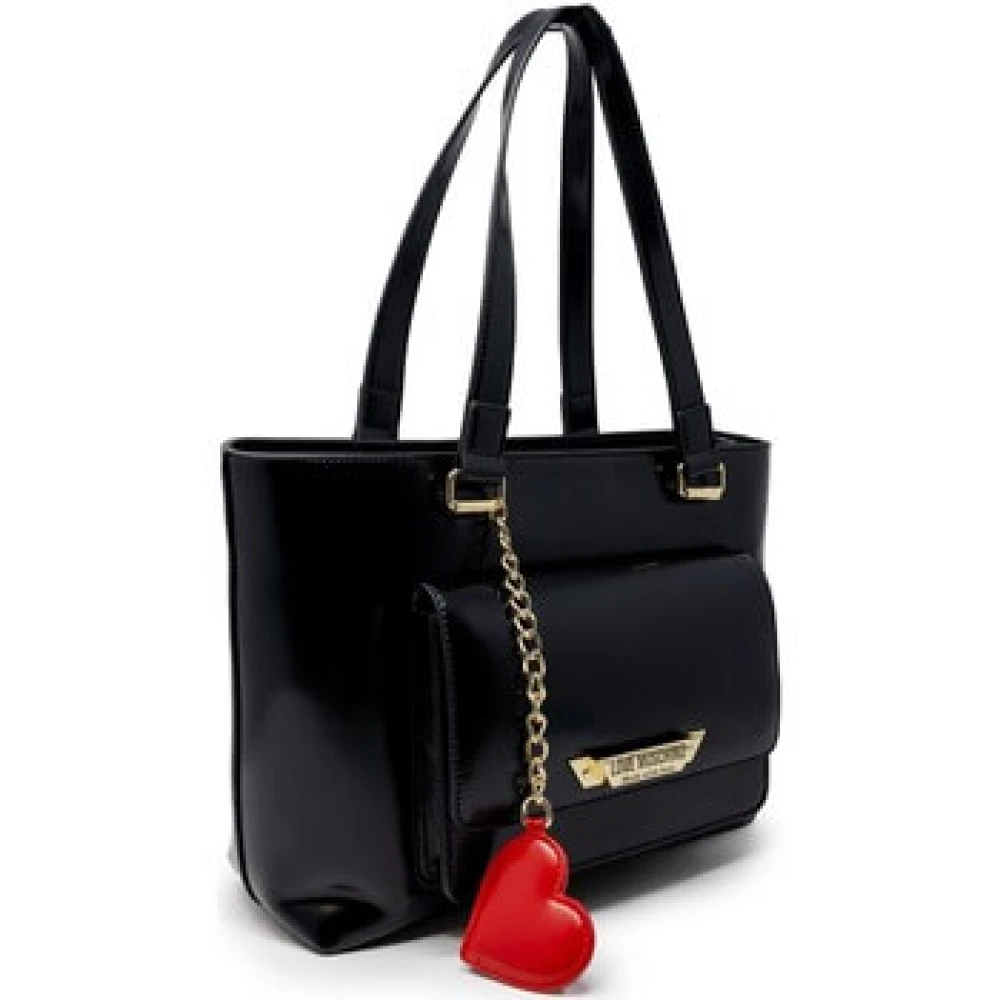 Love Moschino Rode Hart Shopper Tas Black Dames