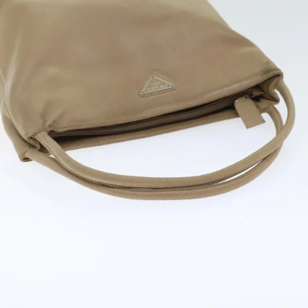 Prada Vintage Pre-owned Leather prada-bags Beige Dames