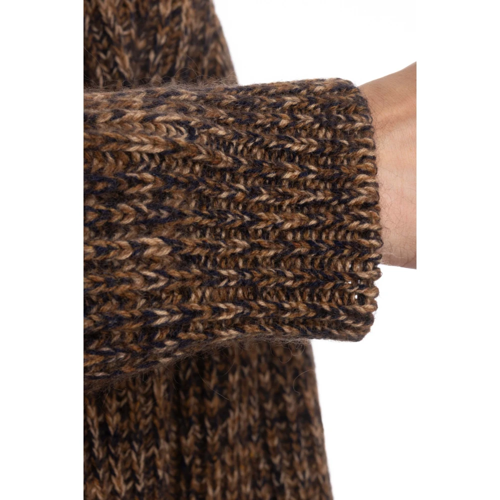 Ballantyne Melange Wol Kasjmier Ritsvest Brown Heren