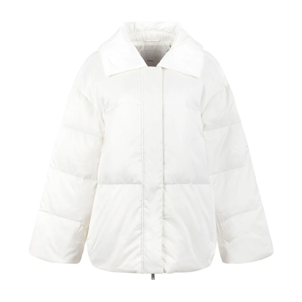 Calvin Klein Geborduurde Oversized Donsjack White Dames
