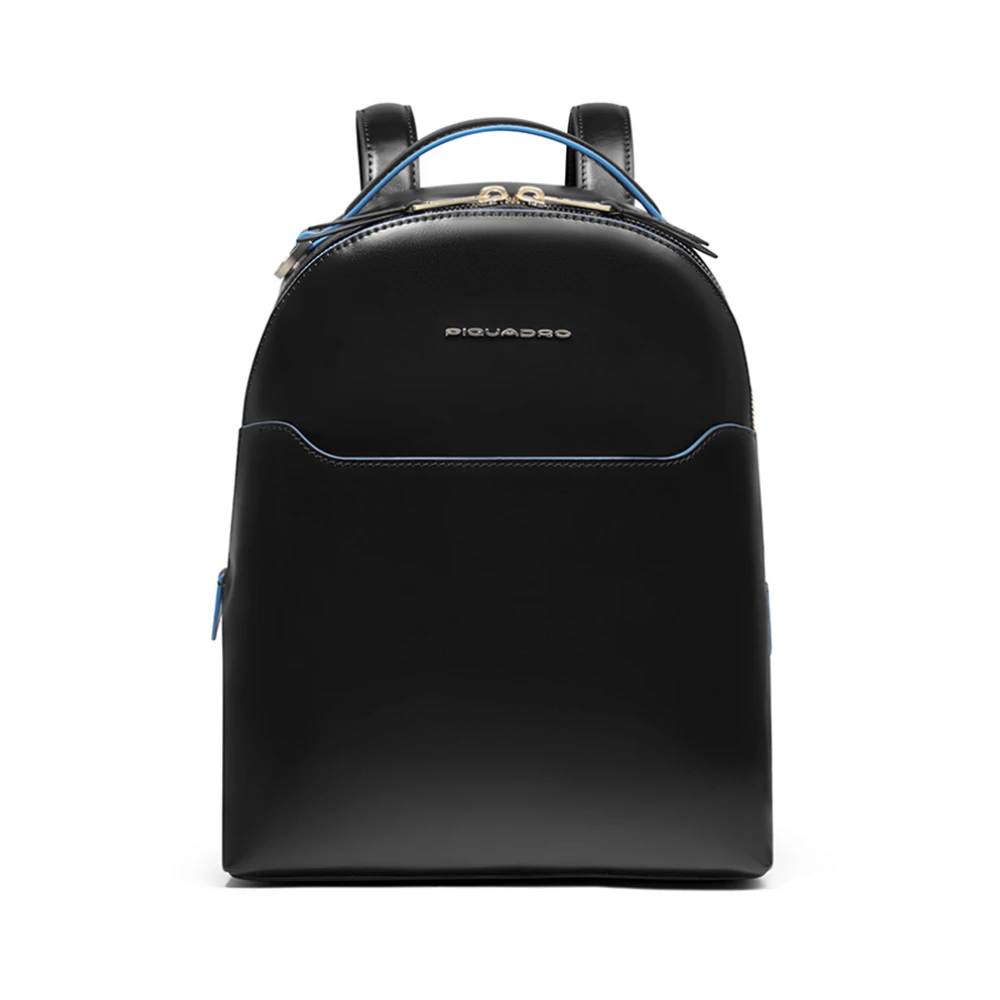 Piquadro Herren Schwarz Blue Square Rucksack