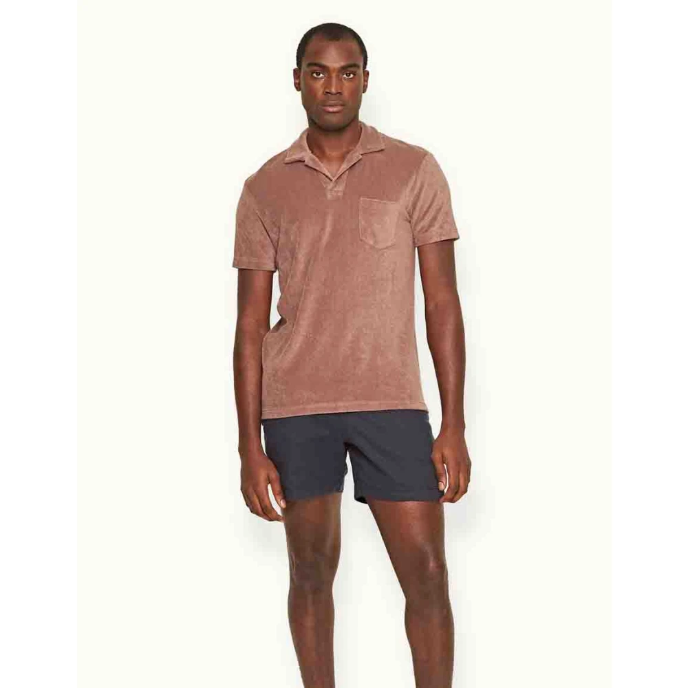 Orlebar Brown Plum Wine Handdoek Strandoverhemd Brown Dames