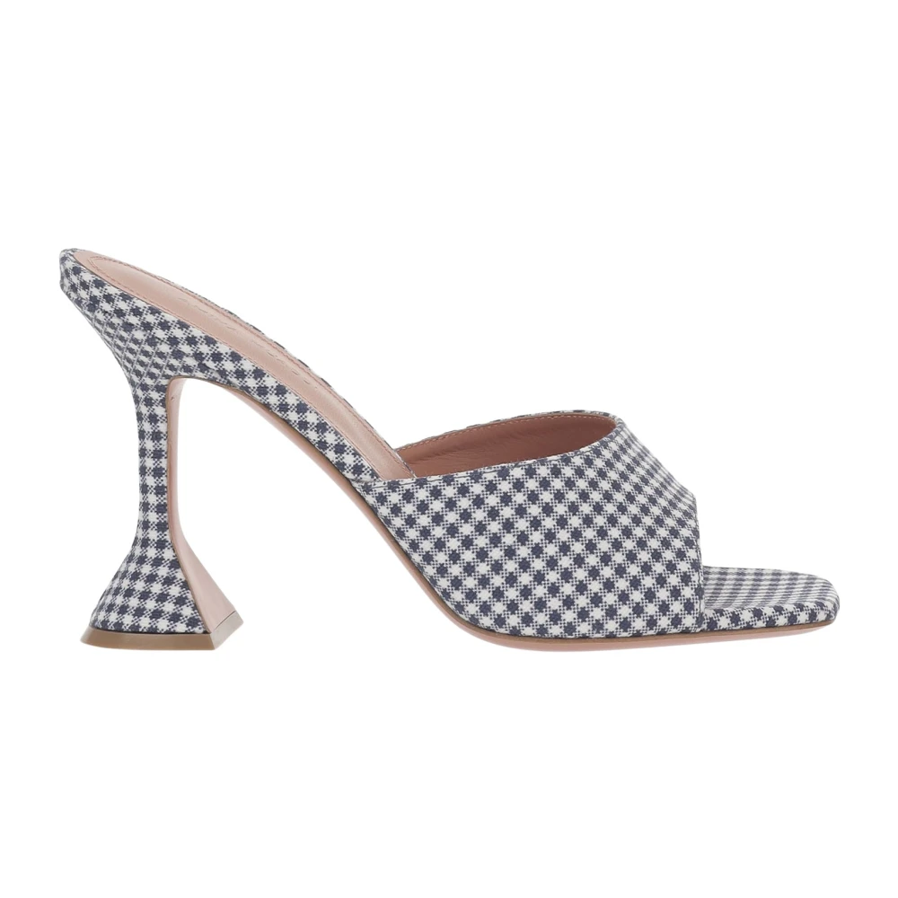 Amina Muaddi Women's Gray Heeled Mules, 7 Uk, Lupita Slipper 95