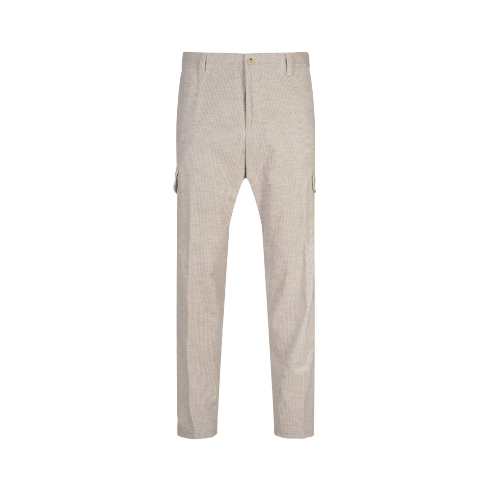 Hugo Boss Bruine Cargo Corduroy Broek Brown Heren