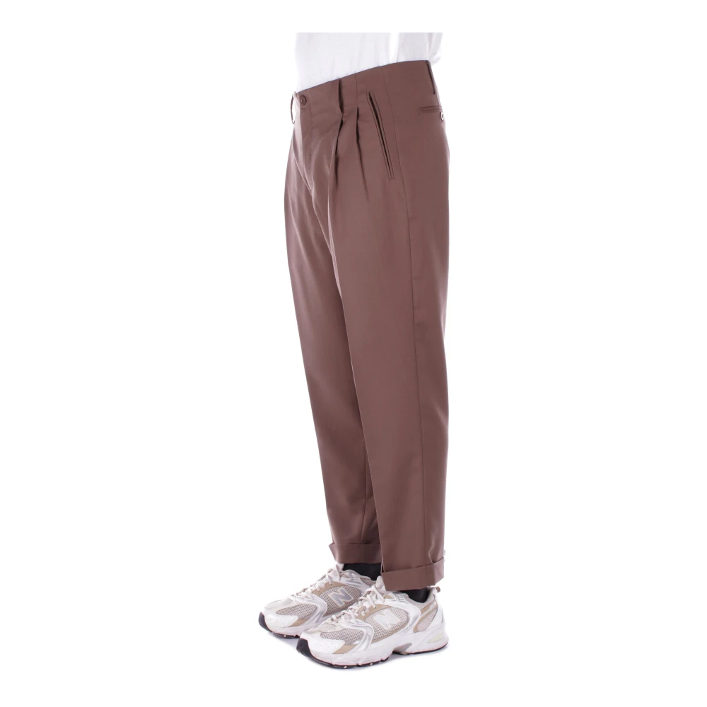 John Richmond Logo Front Zip Broek Brown Heren
