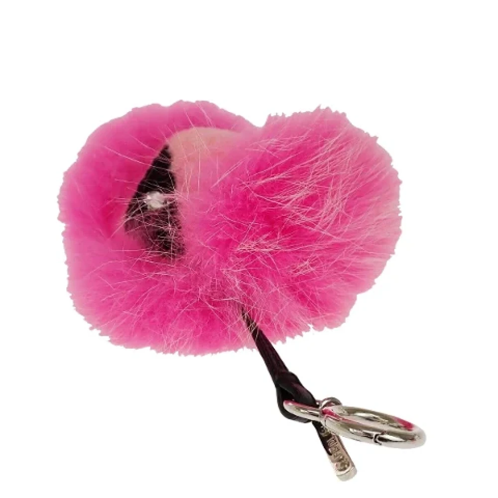 Fendi Vintage Pre-owned Fur key-holders Pink Unisex